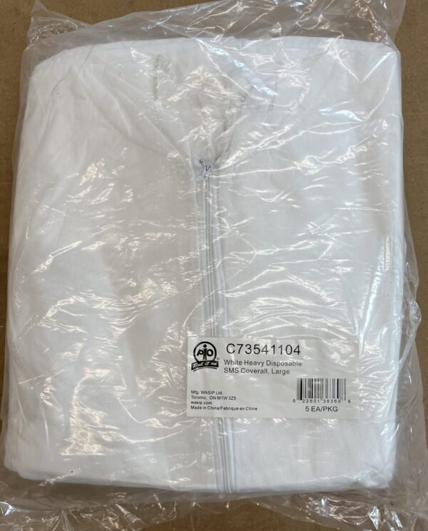 White HD Disposable Coveralls 5 Pack